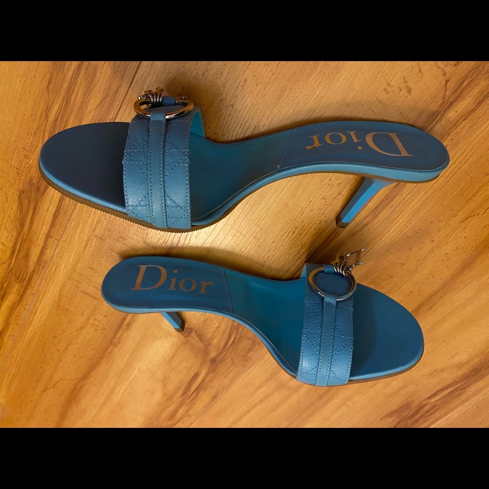 Auth Dior lady dior leather sandals - Picture 6 of 6